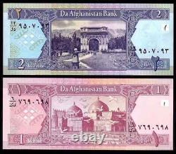 2000 Afghanistan banknotes / 1000 x 1 & 2 Afghanis-2002 P-65/65 UNC currency