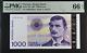 2001 Norway 1000 Kroner P52a Banknote Currency Unc Pmg 66
