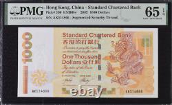 2002 Hong Kong 1000 Dollars P290 BANKNOTE CURRENCY UNC PMG 65
