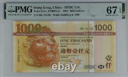 2003 Hong Kong 1000 Dollars P211a BANKNOTE CURRENCY UNC PMG 67