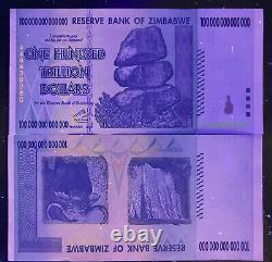 2008 100 TRILLION DOLLARS ZIMBABWE BANKNOTE AA P-91 GEM Unc Note Currency X1
