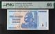 2008 Zimbabwe 100 Trillion Dollars P91 Banknote Currency Unc Pmg 66