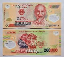 200,000 DONG x 100 notes 20 MILLION VIETNAM CURRENCY s UNC BEST PRICE