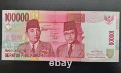 2010 Indonesia 100000 RUPIAH IDR BANKNOTE CURRENCY UNC S/N 999999