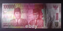 2010 Indonesia 100000 RUPIAH IDR BANKNOTE CURRENCY UNC S/N 999999