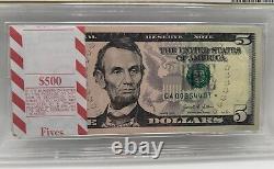 2021 $5 Pcgs Federal Reserve Star Note Boston Fr. 1999-a Gem Unc 66 Ppq