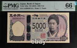 2024 Japan 5000 Yen P108a BANKNOTE CURRENCY UNC PMG 66 AA-AA