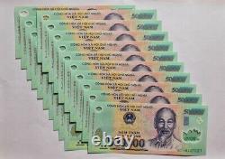 20X 500,000 VND =10,000,000 Dong Vietnamese Banknotes Currency P-124 Polymer UNC