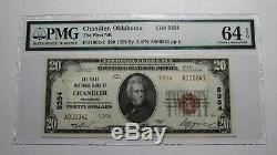 $20 1929 Chandler Oklahoma OK National Currency Bank Note Bill Ch #5354 UNC64EPQ