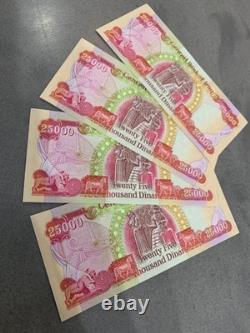 250,000 IRAQ DINAR 1/4 Million 10 x 25,000 IQD UNC AUTHENTIC Iraq Currency