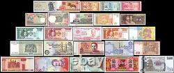 25 Pieces of Different World Mixed Foreign Set, Currency, UNC, Vol. 1 X 100 PCS