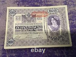 28 World Currency Bills UNC! 1918 Austria 10000 Kronrn Red DEUTSCHOSTERREICH