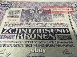 28 World Currency Bills UNC! 1918 Austria 10000 Kronrn Red DEUTSCHOSTERREICH