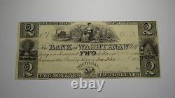 $2 1835 Ann Arbor Michigan Obsolete Currency Bank Note Bill! Washtenaw Bank UNC+