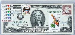 2 Dollar Bill 1976 US Currency Notes Federal Reserve Bank F Gem Unc Stamps Bird