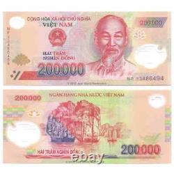 2 MILLION VIETNAMESE DONG 10 x 200,000 VND UNC Banknotes (New Vietnam Currency)