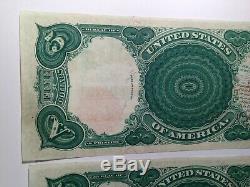 2 UNC FR 88 WOODCHOPPER $5.00 LARGE Size US Currency Notes in SEQUENCE