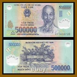 2 x Vietnam (Vietnamese) 500000 (500,000) Dong (1 Million) VND Currency Unc