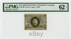 2nd Issue Fr. 1233 5c United States Fractional Currency Note PMG UNC 62 EPQ