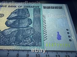 2x Zimbabwe 100 Trillion Dollar Banknote Bill Money UNC Currency Hyperinflation