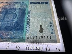 2x Zimbabwe 100 Trillion Dollar Banknote Bill Money UNC Currency Hyperinflation