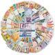 300 Different Mix World Banknotes 50 Countries Genuine Currency Notes Unc