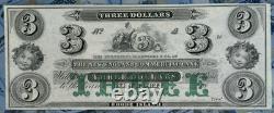 $3 18xx New England Commercial Bank, RI US Obsolete Remainder Currency Note UNC
