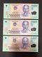 3 X 500,000 Dong Vietnam Dong Money Polymer Currency Banknote Vietnamese Unc