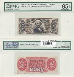 3rd Issue 50 Cents Fractional Currency Fr 1328 PMG Gem Unc-65 EPQ