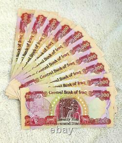 400,000 Iraqi Dinar 16 X 25000 UNC Banknotes 250000 IQD Currency Verified