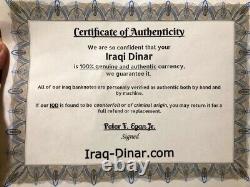 4 x 25,000 IQD = 100,000 IRAQI DINAR UNC BANKNOTES (Iraq Currency) with CoA