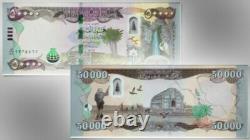 500,000 New Dinar from Iraq 10x 50,000 IQD HALF MILLION Iraqi Currency w COA