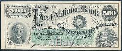 $500 1873 College Currency Banknote - Choice Unc - Hv4718