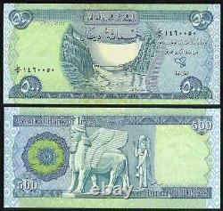 50,000 New Iraqi Dinar, 100 x 500 IQD Dinar Notes UNC Money Iraq Active Currency