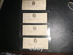 50.00 state of Georgia Milledgeville1863 currency all 4 au unc. Original Nice