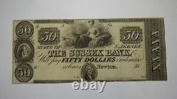 $50 18 Newton New Jersey NJ Obsolete Currency Bank Note Bill Remainder UNC+++
