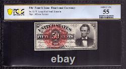 50 Cent Fourth Issue Fractional Currency Lincoln Fr. 1374 Pcgs B About Unc Au 55