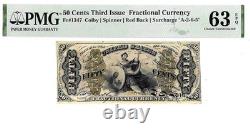 50 Cents Third Issue Fractional Currency Fr. 1347 PMG Choice UNC 63 EPQ
