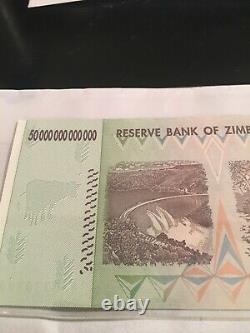 50 TRILLION ZIMBABWE DOLLARS UNC 2008 ZIM BANKNOTE, AA Zim Money / Currency