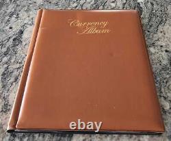 52 World Currency Bank Note Collection Lot Leather Album Paper Money some UNC
