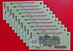 5,000,000 Dong Vietnamese Currency 50 notes X 100.000 VND Polymer Banknotes UNC