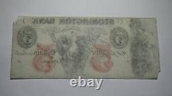 $5 18 Stonington Connecticut Obsolete Currency Bank Note Remainder Bill UNC++