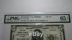 $5 1929 Alexander City Alabama AL National Currency Bank Note Bill! Gem UNC65EPQ