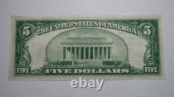 $5 1929 Evansville Indiana IN National Currency Bank Note Bill Ch. #2188 UNC+++