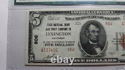 $5 1929 Lexington Kentucky KY National Currency Bank Note Bill #906 UNC64EPQ PMG