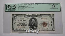 $5 1929 Peterborough New Hampshire NH National Currency Bank Note Bill #1179 UNC