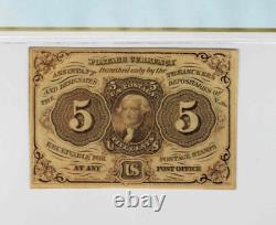 5 Cent Fractional Currency note-fr. 1230-Straight Edges-PCGS Choice UNC 63 PPQ