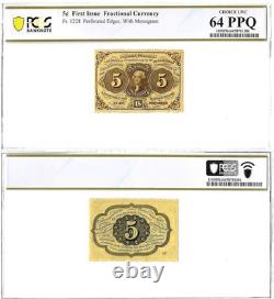 5 Cents First Issue Fractional Currency Fr. 1228 PCGS Choice UNC 64 PPQ
