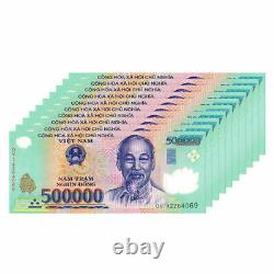 5 MILLION DONG = 10 x 500,000 500000 VIETNAM POLYMER CURRENCY BANKNOTES UNC