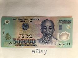 5 MILLION DONG BANKNOTE = 10 x 500,000 DONG VIETNAM CURRENCY BANKNOTES UNC